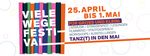 bunter Flyer mit der Aufschrift Viele Wege Festival