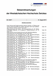 PDF: Bekanntmachungen der WHZ. Nr. 5 / 2017.