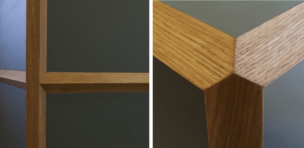 Foto: Abschlussarbeit "60°" von Sophie Schlegtendal, 2019, Holzregal, Details