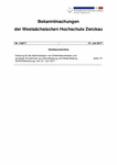 PDF: Bekanntmachungen der WHZ. Nr. 4 / 2017.