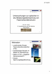 PDF: Präsentation. Titel: Untersuchungen zur optischen insitu Belastungsüberwachung von Faserverbundstrukturen.