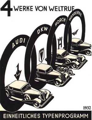 Bild welches ein Poster zur AUDI Tradition zeigt