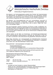 PDF: Sachwort- und Personenverzeichnis. Leistungsangebote der WHZ. Stand 2007.