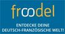 Logo: Froodel. Entdecke deine Deutsch-Französiche Welt.
