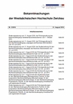 PDF: Bekanntmachungen der WHZ. Nr. 3 / 2016.
