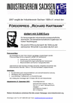 Ausschreibung - Förderpreis Richard Hartmann