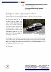 Fakultät Elektrotechnik - Vortrag zum Thema „Automatisches Fahren“