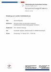 Einladung zum zweiten Architekturforum