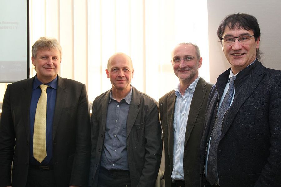 Gruppenfoto: 4 Personen. Neues Rektorat 2019.