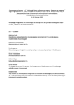 PDF: Symposium „Critical Incidents neu betrachtet“. 2020.