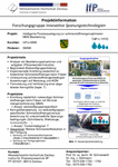 PDF: Projektinformation. Projekt: Intelligente Prozessauslegung zur schmierstoffmengenoptimieren MMS-Bearbeitung.