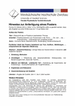 PDF: Hinweise zur Anfertigung eines Posters.