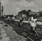 Foto: Arbeitseinsatz, Archivbild, schwarz-weiß