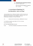 6. Veranstaltung des Pflegekollegs 2011 - Zum Rahmenthema „Tabus in der Pflege“