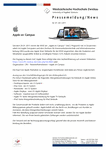 Die WHZ nimmt am „Apple on Campus“ Programm teil.