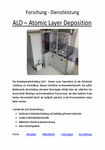 PDF: Forschung - Dienstleistung. ALD – Atomic Layer Deposition.