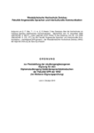 PDF: Ordnung zur Feststellung der studiengangbezogenen Eignung für den Diplomstudiengang Gebärdensprachdolmetschen der Fakultät Sprachen der WHZ.