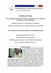 PDF: Einladung Vortrag. The formidable challenge of training interpreters for the Deaf and interveners for the Deaf-Blind.