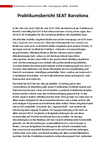 PDF: Erfahrungsbericht - Auslandspraktikum. SEAT Barcelona.