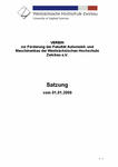 PDF: Satzung des Verein zur Förderung der Fakultät Automobil- und Maschinenbau der Westsächsischen Hochschule Zwickau e.V.