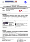 PDF: Projektinformation. Projekt: Entwicklung von Kühlschmierstoffen für die effiziente Bearbeitung von Faserverbundkunststoffen.