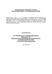 PDF: Ordnung zur Feststellung der studiengangbezogenen Eignung für den Diplomstudiengang Gebärdensprachdolmetschen der Fakultät GPW der WHZ.