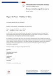 Wege in die Praxis – Praktikum in China