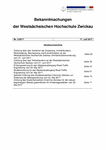 PDF: Bekanntmachungen der WHZ. Nr. 3 / 2017.