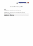 Schwerpunkte der Zugangsprüfung