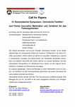PDF: Call for Papers. 13. Reichenbacher Symposium „Technische Textilien“ zum Thema: Innovative Materialien und Verfahren für das Fahrzeuginterieur.