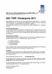 Preisauslobung - BIC - FWF - Förderpreis 2011