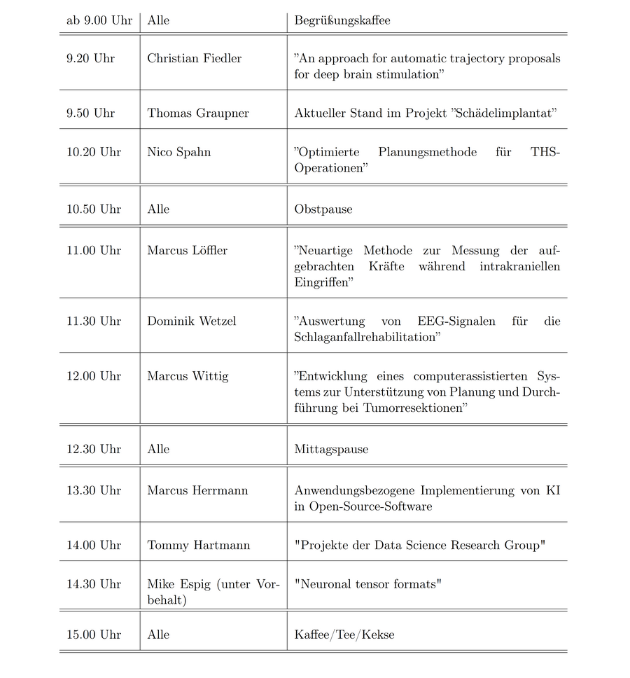 Foto: Programm zum Mathematischen Kolloquium am 4.11.2020 im Raum GAB 344.