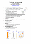 PDF: Vorlesungsplan. Optische Messtechnik. Lasermesstechnik.