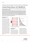 PDF: Publikation. Titel: Hochgenaue Verlustmessungen für optische Schichten und Materialien. Cavity Ring Down mit Weißlicht.