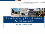 PDF: Studienfinanzierung durch Stipendien - Nur Eliteförderung? 2018.