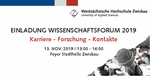 PDF: Flyer. Einladung Wissenschaftsforum 2019.