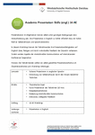 PDF: Information zum Workshop. Academic Presentation Skills.