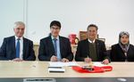 WHZ-Rektor Prof. Stephan Kassel und der Leiter des Instituts Ahmad Solihin Bin Mohamed Yusoff haben die Absichtserklärung im von Salwani Bt Abu Bakar. Leiterin des Departments Foundation, Pre-University & General Studies des GMI und Prof. Christian-Andreas Schumann von der Fakultät Wirtschaftswissenschaften der WHZ und unterzeichnet.