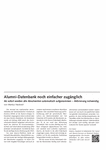 Alumni-Datenbank noch einfacher zugänglich