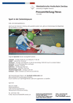 Sport in der Semesterpause