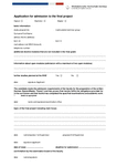 PDF: Englisch. Application for admission to the final project.
