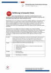 PDF: Überblick über Kurs zur Einführung in Computer Vision.