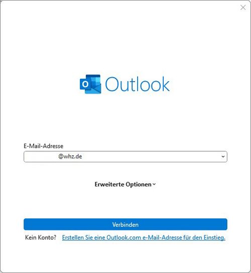 Bild zur Beschreibung des Anlegens eines neuen Outlook-Profils.
