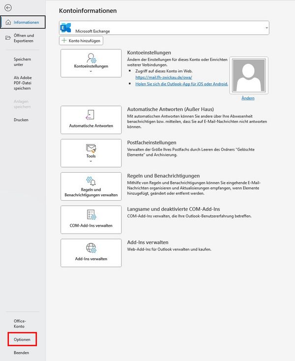 Bild zum Leeren der Autovervollständigungseinträge in Outlook
