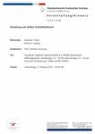 Einladung zum dritten Architekturforum