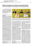 PDF: Schüler schnuppern eine Woche lang Hochschulluft.
