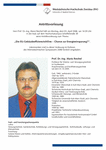 Antrittsvorlesung - Prof. Dr.-Ing. Mario Reichel