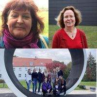 Collage: Foto Professorin Buruck, Foto Professorin Mitzscherlich, Foto Mitglieder studentisches Gesundheitsmanagement der WHZ