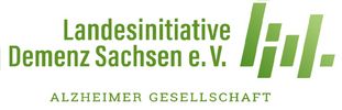 Logo: Landesinitiative Demenz Sachsen, grüne Schrift