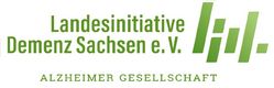 Logo: Landesinitiative Demenz Sachsen, grüne Schrift